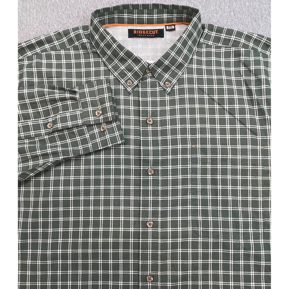 Ridgecut‎ Shirt Mens 2XL Plaid Performance Button Down Long Sleeve